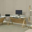 Curve Computer Desk - Oak - PC201 900