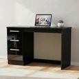 Knightsbridge Desk - 3 Drawer - Black Gloss