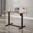 San Francisco Height Adjustable Desk - Oak and Black - PC715