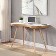 San Francisco Executive Curved Desk - Oak and White - PC714