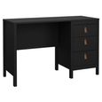 Clearance - Barcelona Desk - 3 Drawer - Black - A526