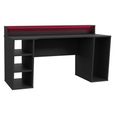 Tezaur Gaming Desk - LED Light - Black and Red