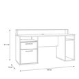Tezaur Gaming Desk - 1 Door - 1 Drawer - LED Light - White