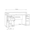Tezaur Gaming Desk - 1 Door - 1 Drawer - LED Light - White
