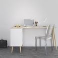 Oslo Desk - 2 Drawer - White and Oak