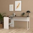 Function Plus Corner Desk - 2 Drawer - White and Truffle Oak