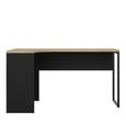 Function Plus Corner Desk - 2 Drawer - Black and Oak