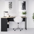 Function Plus Corner Desk - 2 Drawer - Black and Oak