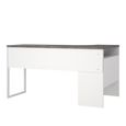 Function Plus Corner Desk - 2 Drawer - White and Grey