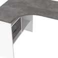 Function Plus Corner Desk - 2 Drawer - White and Grey