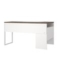 Function Plus Corner Desk - 2 Drawer - White and Truffle Oak
