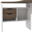 Function Plus Corner Desk - 2 Drawer - White and Truffle Oak