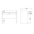 Function Plus Desk - 2 Drawer - Oak and White