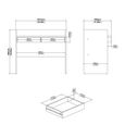 Function Plus Desk - 2 Drawer - Oak and White