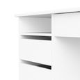 Function Plus Desk - 3+1 Handle Free Drawer - Single - White