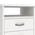 Function Plus Desk - 4+1 Handle Free Drawer - Single - White
