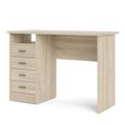 Function Plus Desk - 4 Drawer - Single - Oak
