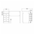 Function Plus Desk - 4 Drawer - Single - Oak