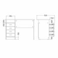 Function Plus Desk - 4 Drawer - Single - White