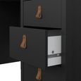 Barcelona Desk - 3 Drawer - Black