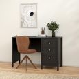 Madrid Desk - 3 Drawer - Black