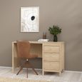 Madrid Desk - 3 Drawer - Jackson Hickory Oak