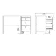 Madrid Desk - 3 Drawer - Black