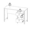Madrid Desk - 3 Drawer - Black