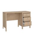 Madrid Desk - 3 Drawer - Jackson Hickory Oak