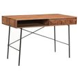 Axis Acacia Wood Writing Desk - 1 Drawer - Geometric