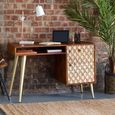 Edison Desk - 1 Door 1 Drawer - Geometric - Mango Wood