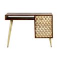 Edison Desk - 1 Door 1 Drawer - Geometric - Mango Wood