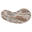 Brando Office Desk - Kidney - Blush Beige - Marble and Metal