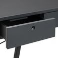 Trianon Desk - 3 Drawer - Grey - Wood