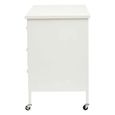 Academy Metal Desk - 3 Drawer - White