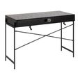 Angus Writing Desk - Black Melamine