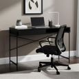 Angus Writing Desk - Black Melamine