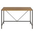 Bahamas Office Desk - Rustic Oak and Black Metal