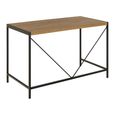 Bahamas Office Desk - Rustic Oak and Black Metal