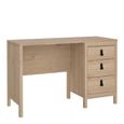 Barcelona Jackson Hickory Oak 2 Drawer Desk
