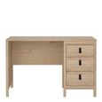 Barcelona Jackson Hickory Oak 2 Drawer Desk