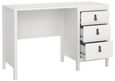 Barcelona White 3 Drawer Desk