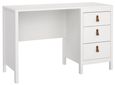 Barcelona White 3 Drawer Desk