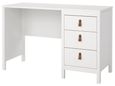 Barcelona White 3 Drawer Desk