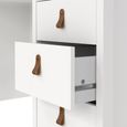 Barcelona White 3 Drawer Desk