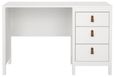 Barcelona White 3 Drawer Desk
