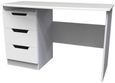 Bella White Ash 3 Drawer Desk