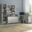 Bergen Grey Washed Oak & Soft Grey Corner Desk - Drawer