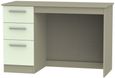 Contrast Cream and Mushroom 3 Drawer Desk