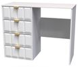 Cube White 4 Drawer Desk